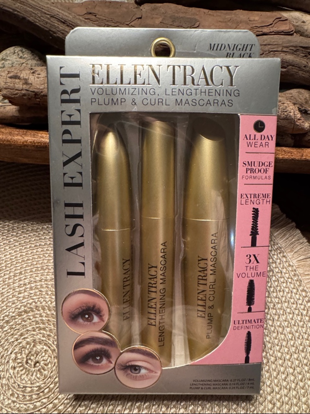Ellen Tracy Gold Lash Expert Mascara Trio - Midnight Black Shades